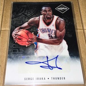 Serge Ibaka Panini Limitless Auto #’ed Thunder Mint Authentic